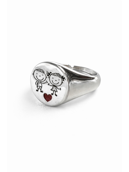 Acquista ora anello chavalier tondo famiglia su elefantebianco.jewelry