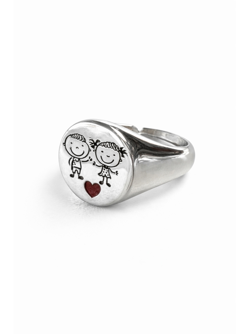 Acquista ora anello chavalier tondo famiglia su elefantebianco.jewelry