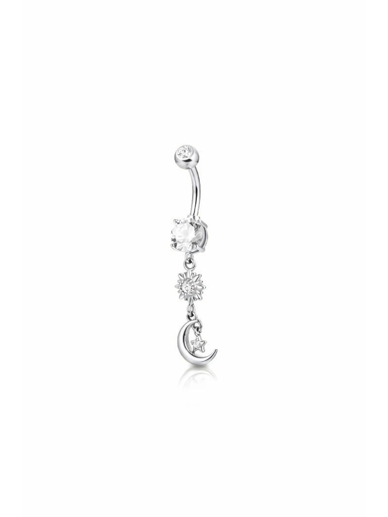 Acquista ora ombelico pendente lunare su elefantebianco.jewelry