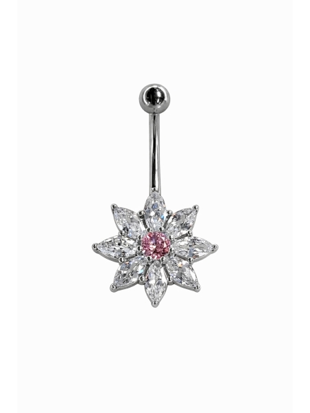 Acquista ora ombelico fiore punto luce rosa su elefantebianco.jewelry 2
