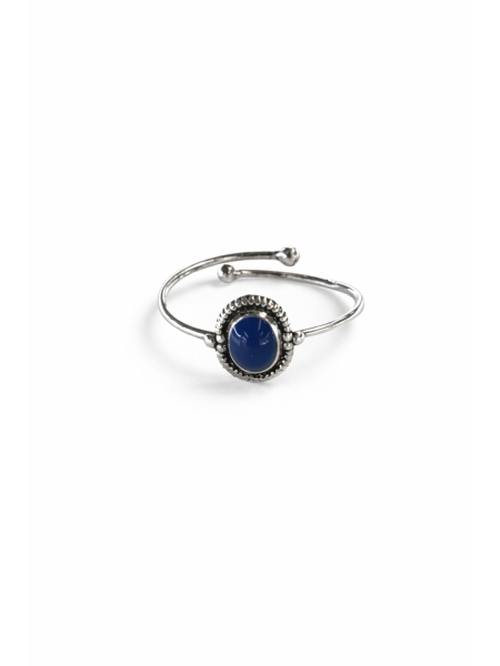 Acquista ora anello con pietra ovale blu su elefantebianco.jewelry