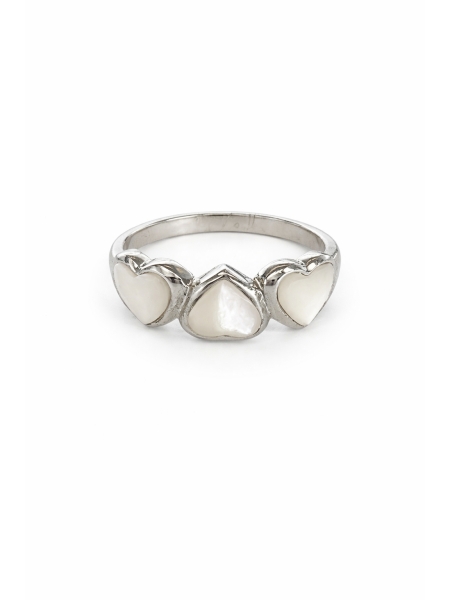 Acquista ora anello tre cuori madreperla su elefantebianco.jewelry