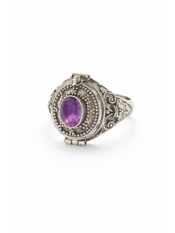 Acquista ora anello scrigno vintage viola su elefantebianco.jewelry