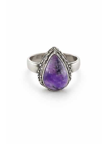 Acquista ora anello goccia viola con venature su elefantebianco.jewelry