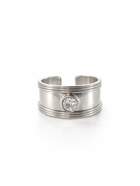 Acquista ora anello fascione con punto luce da mignolo su elefantebianco.jewelry