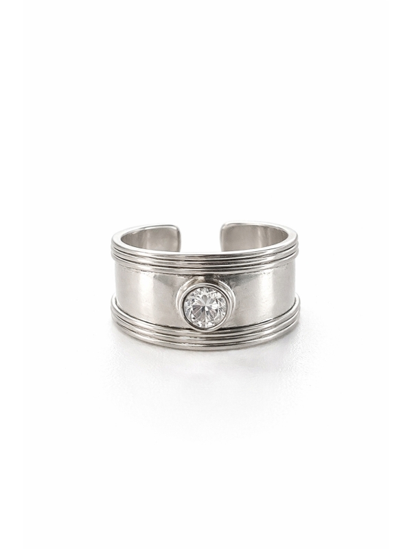 Acquista ora anello fascione con punto luce da mignolo su elefantebianco.jewelry