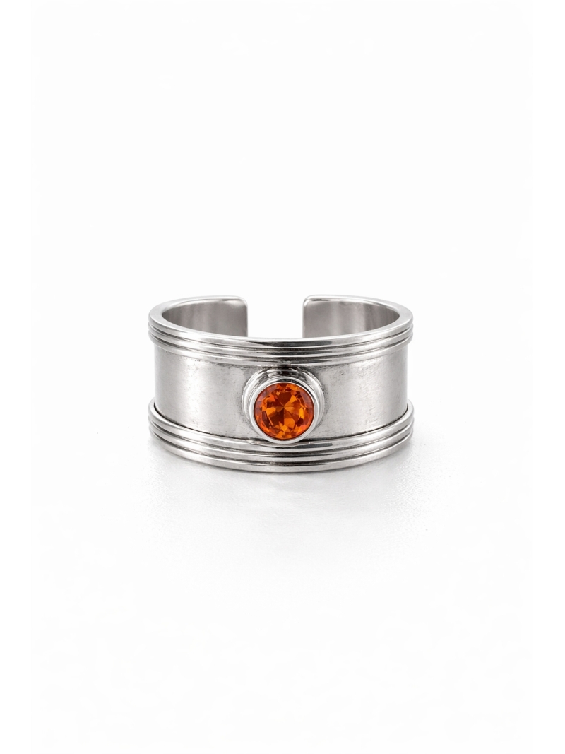 Acquista ora anello fascione con punto luce da mignolo su elefantebianco.jewelry