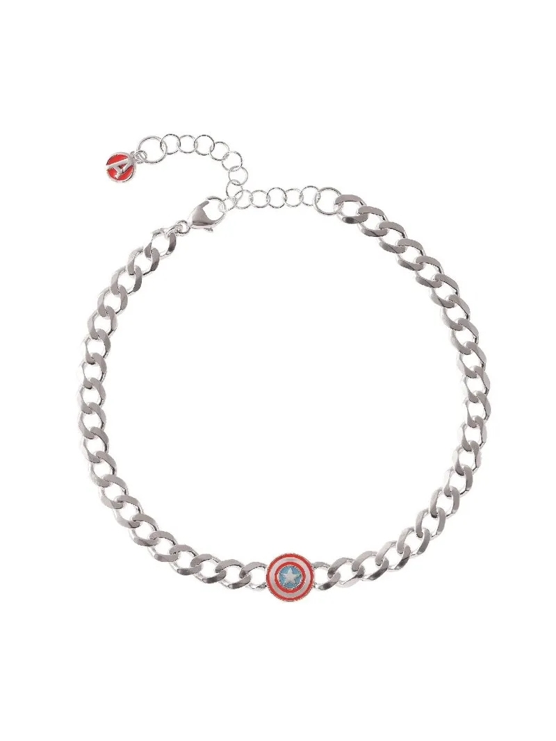 Acquista ora bracciale grumetta capitan america marvel su elefantebianco.jewelry