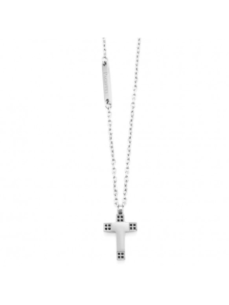 Acquista ora collana croce zirconi neri su elefantebianco.jewelry