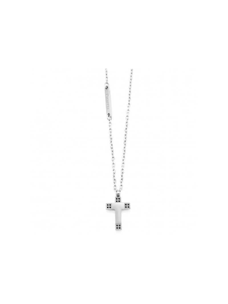 Acquista ora collana croce zirconi neri su elefantebianco.jewelry