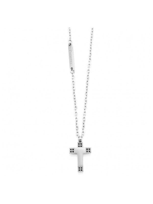 Acquista ora collana croce zirconi neri su elefantebianco.jewelry