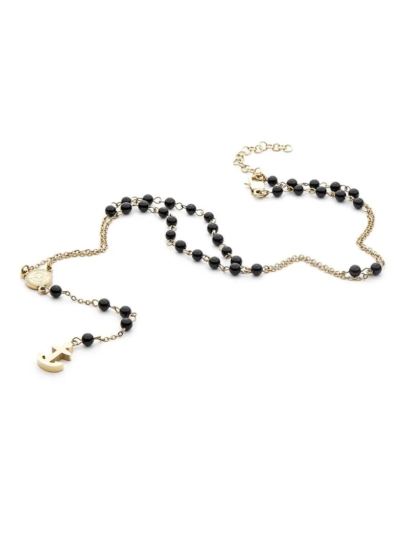 Acquista ora collana modello rosario con ancora su elefantebianco.jewelry