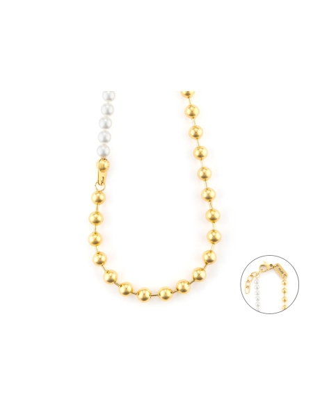 Acquista ora collana perle e sfere su elefantebianco.jewelry
