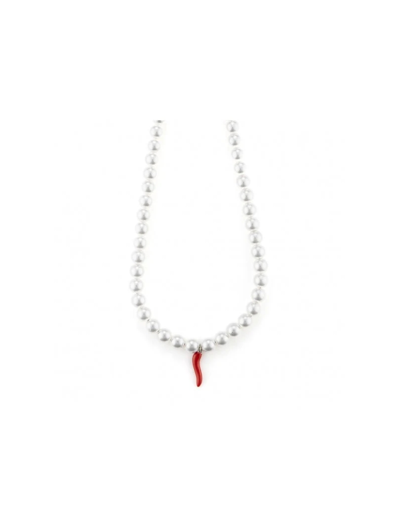 Acquista ora collana perle con corno su elefantebianco.jewelry