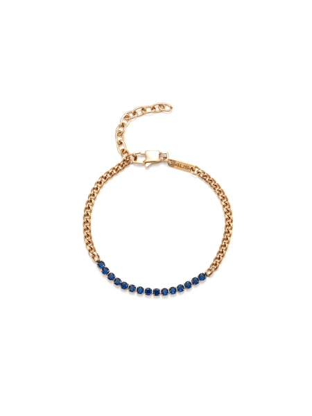 Acquista ora bracciale cesare paciotti tennis catena gold rose zirconi blu su elefantebianco.jewelry