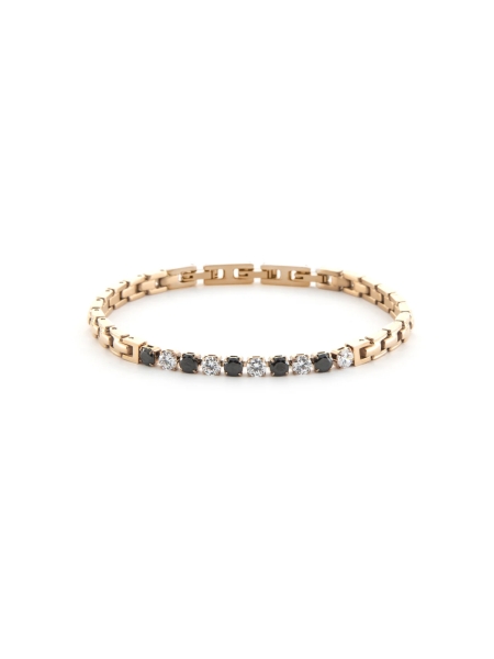 Acquista ora bracciale cesare paciotti tennis gold rose zirconi bianchi e neri su elefantebianco.jewelry