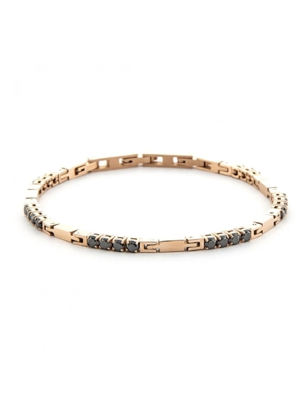 Acquista ora bracciale cesare paciotti tennis gold rose zirconi neri su elefantebianco.jewelry