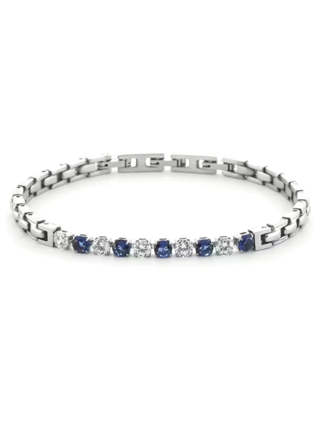 Acquista ora bracciale cesare paciotti tennis con zirconi blu e bianchi su elefantebianco.jewelry