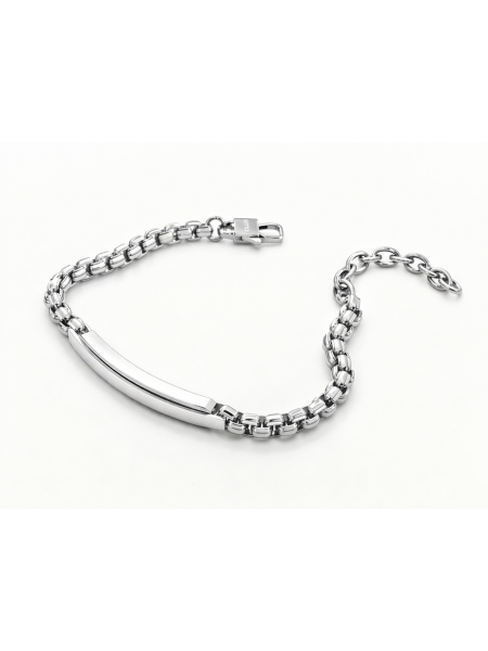 Acquista ora bracciale catena box con targa su elefantebianco.jewelry 2