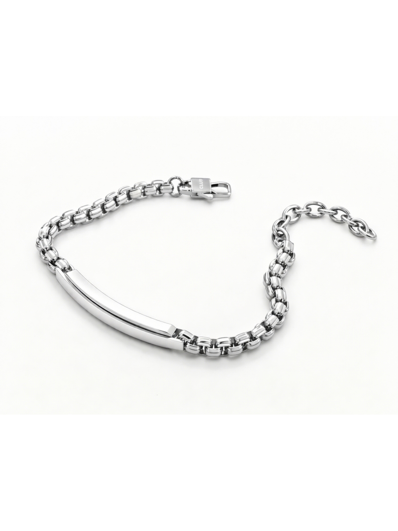 Acquista ora bracciale catena box con targa su elefantebianco.jewelry