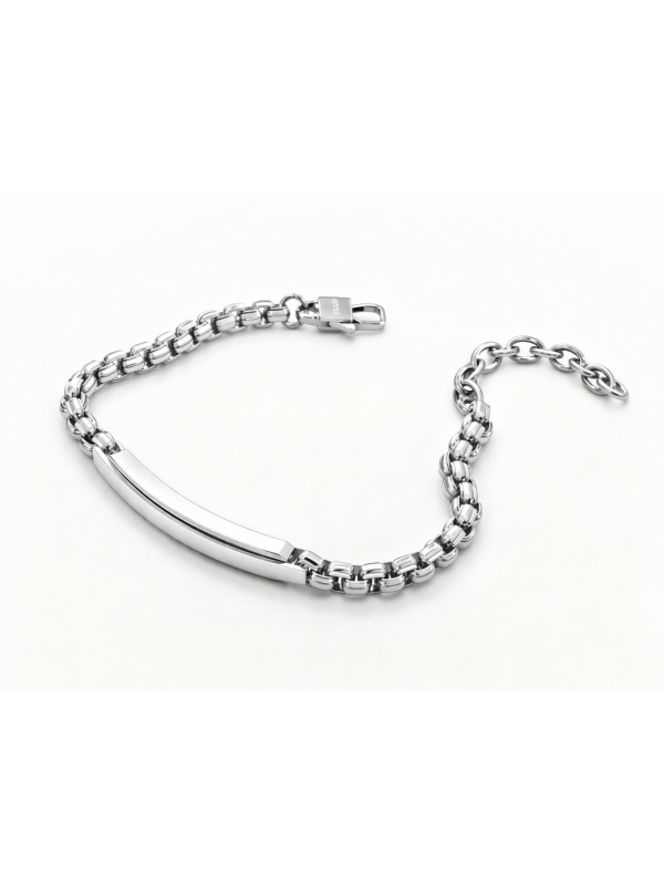 Acquista ora bracciale catena box con targa su elefantebianco.jewelry