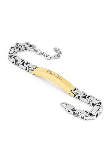 Acquista ora bracciale con catena a maglia rettangolare e targa su elefantebianco.jewelry