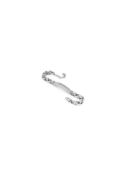 Acquista ora bracciale con catena a maglia rettangolare e targa su elefantebianco.jewelry 2