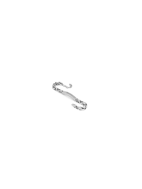 Acquista ora bracciale con catena a maglia rettangolare e targa su elefantebianco.jewelry