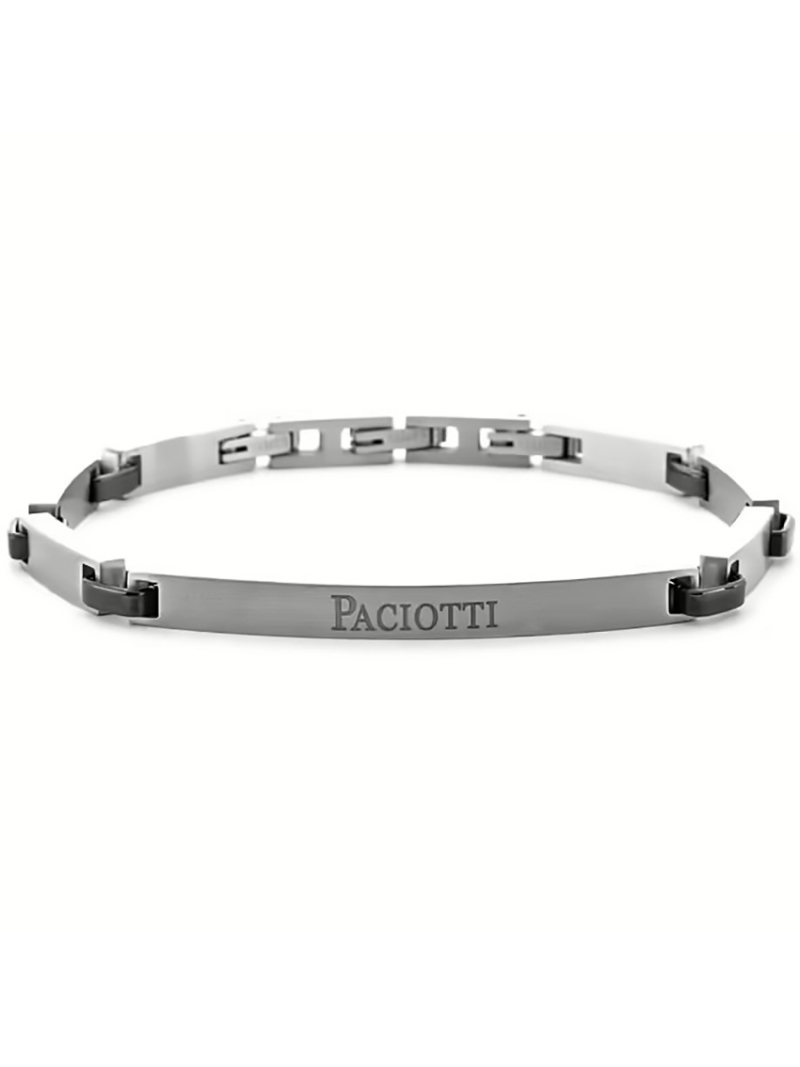 Acquista ora bracciale semirigido con maglie articolate nere su elefantebianco.jewelry