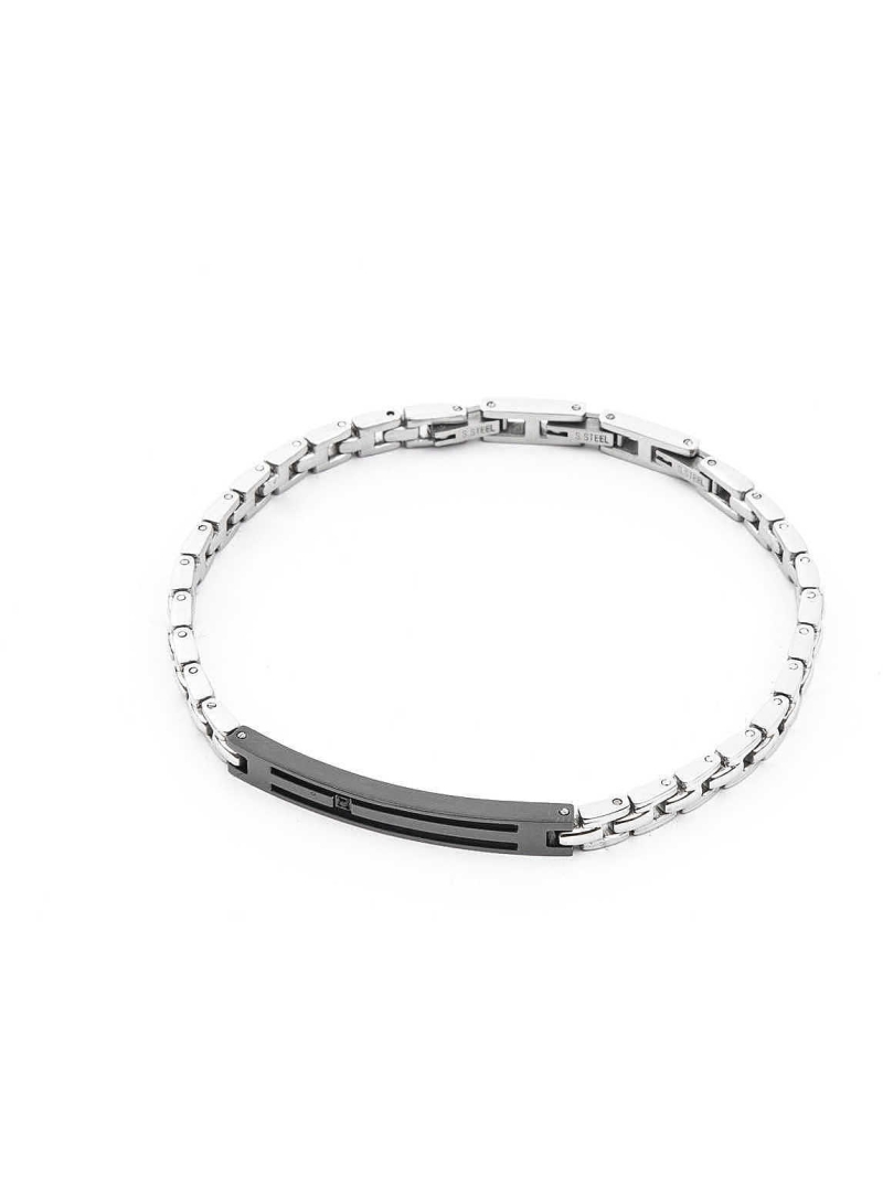 Acquista ora bracciale con maglia a link articolata e targa su elefantebianco.jewelry