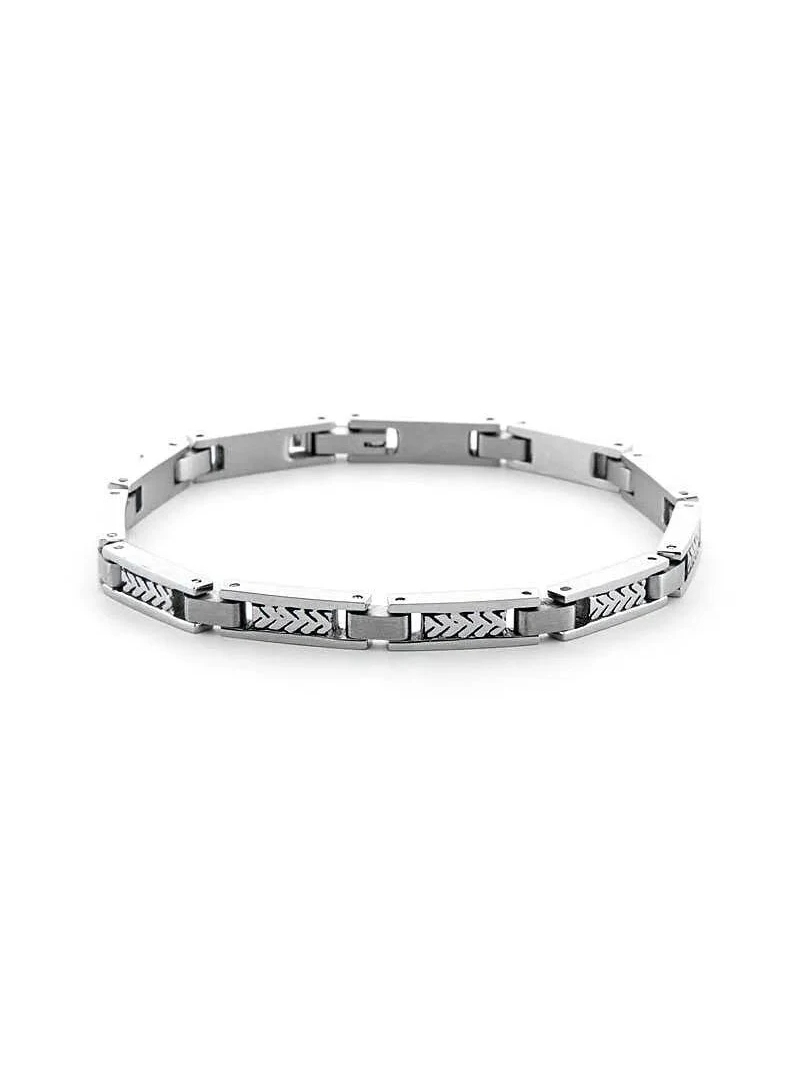 Acquista ora bracciale con maglia a link decorata su elefantebianco.jewelry