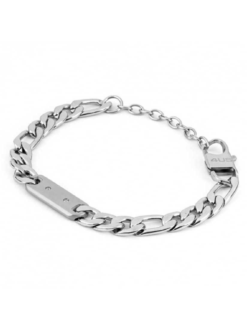 Acquista ora bracciale a maglia cubana con targa su elefantebianco.jewelry