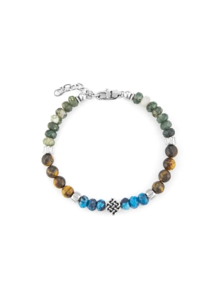 Acquista ora bracciale pallinato azzurro verde e marrone su elefantebianco.jewelry