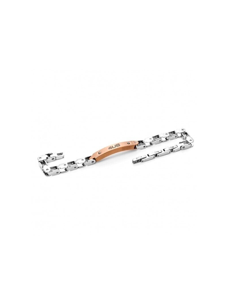 Acquista ora bracciale maglia a mattoncino con targa rose gold su elefantebianco.jewelry