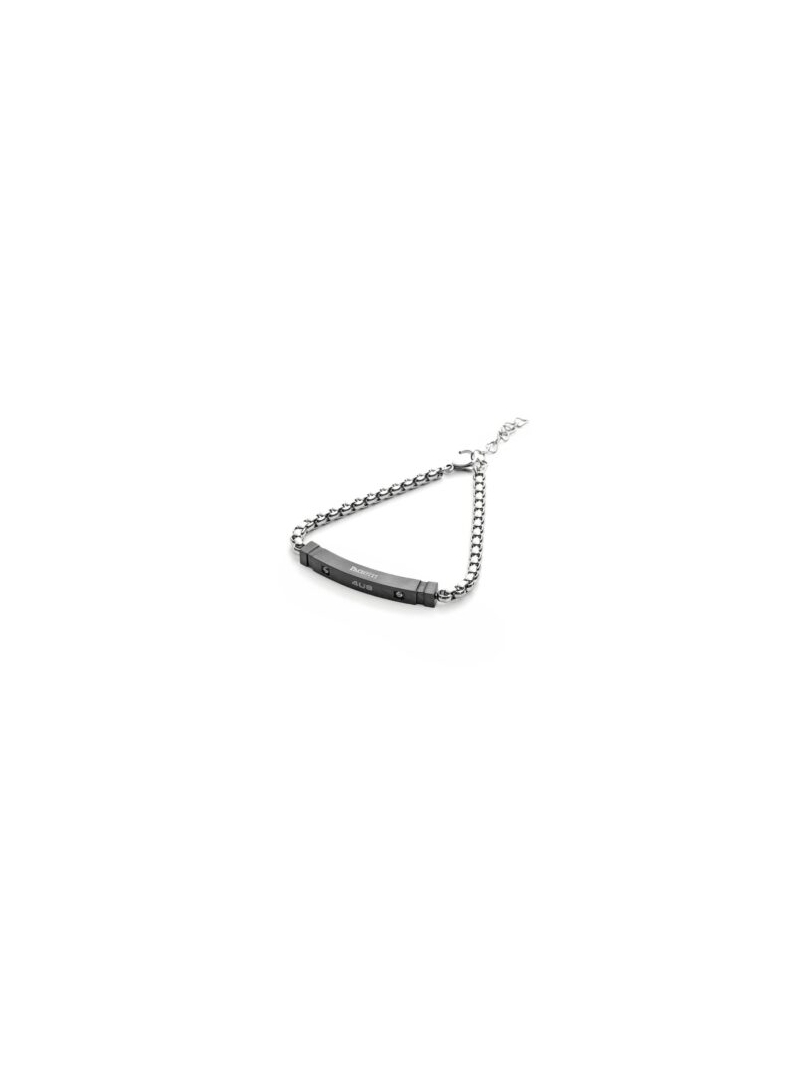 Acquista ora bracciale con maglia tubolare e targa gold rose su elefantebianco.jewelry