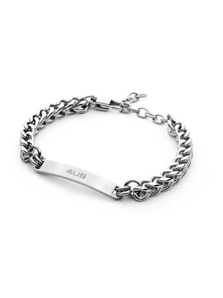 Acquista ora bracciale con catena a maglia quadrata e targa su elefantebianco.jewelry