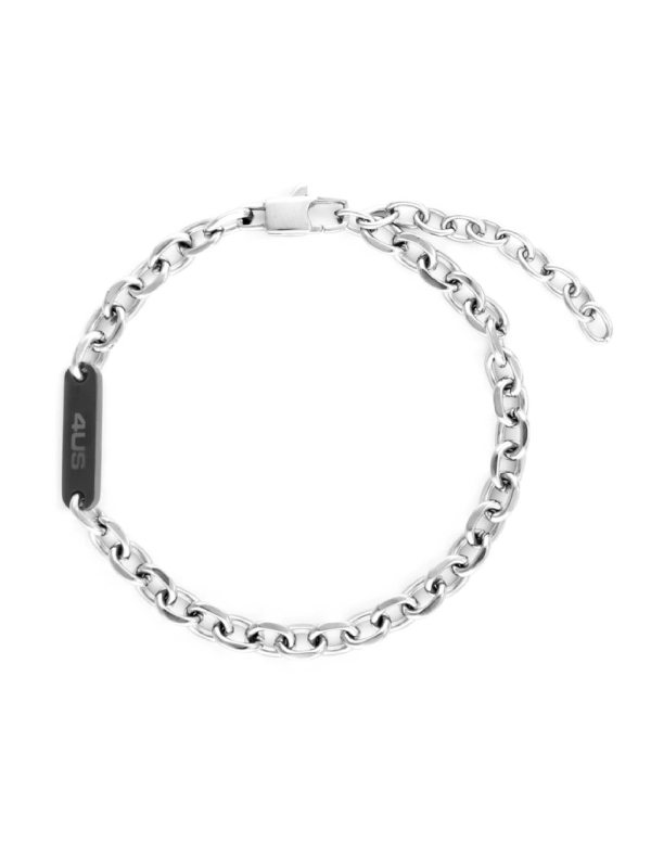 Acquista ora bracciale maglia rollo con targa su elefantebianco.jewelry