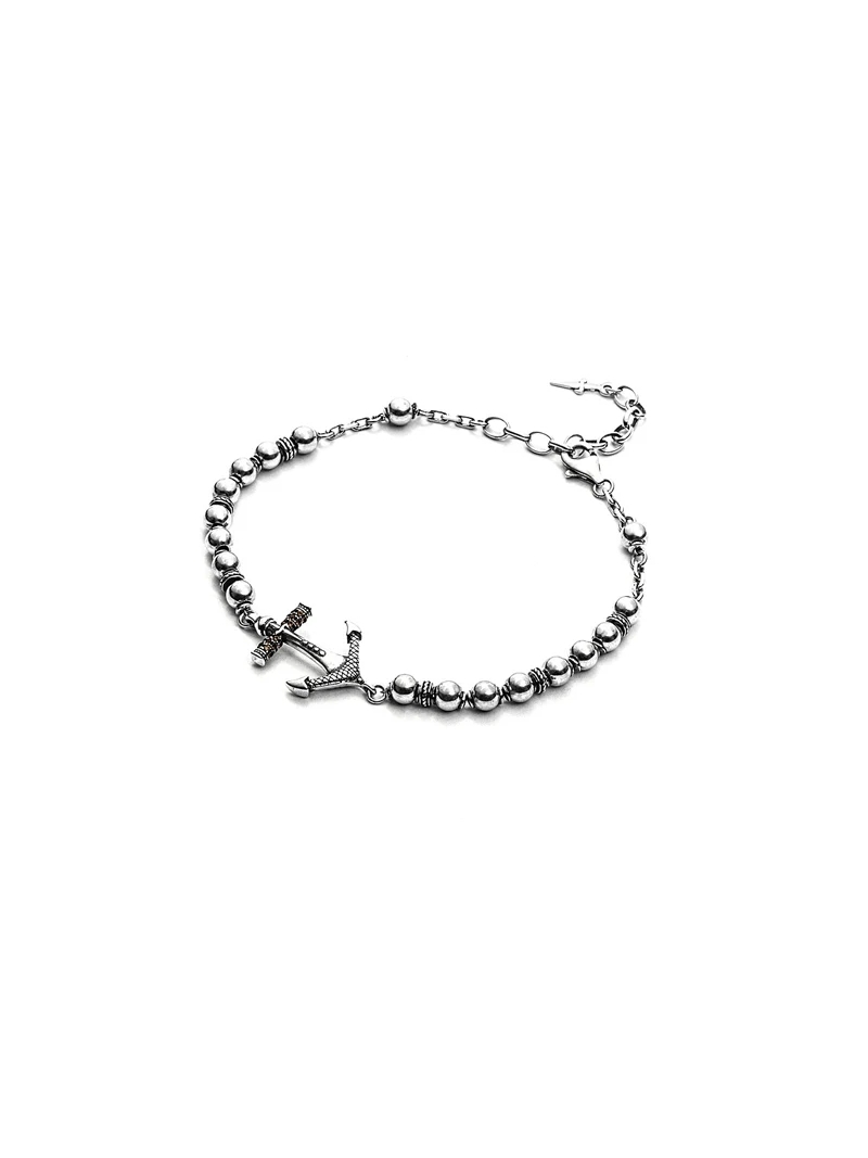 Acquista ora bracciale pallinato con ancora su elefantebianco.jewelry