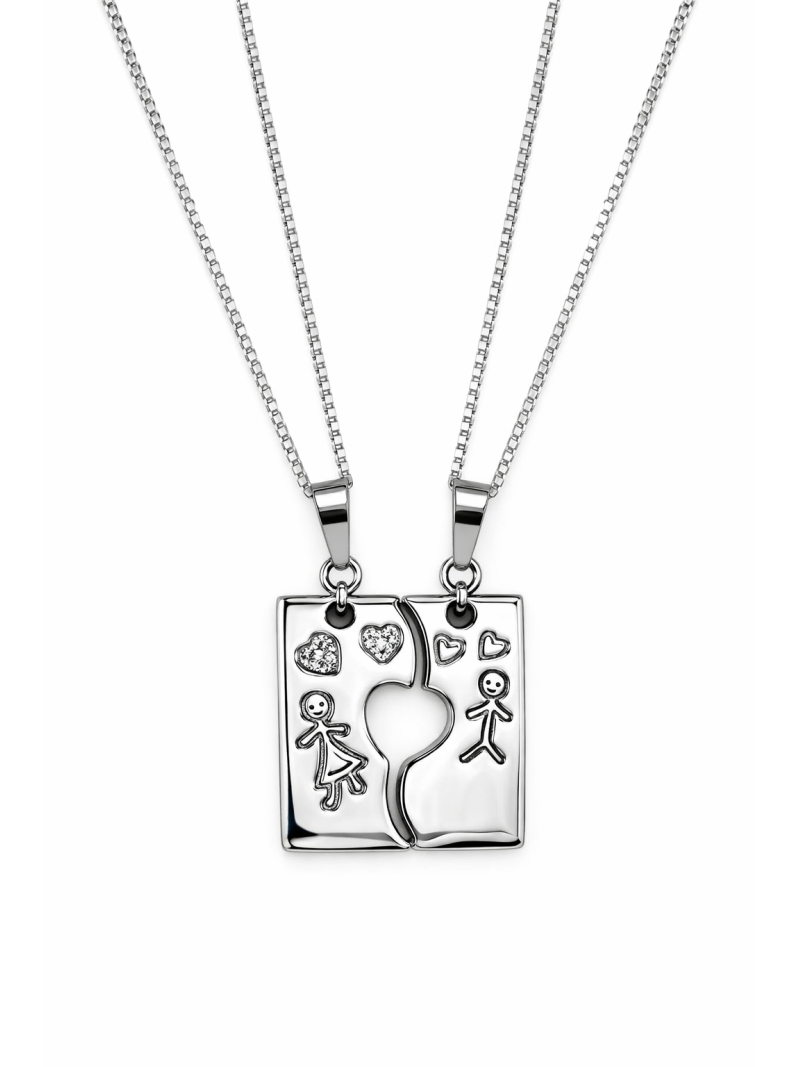 Acquista ora collana di coppia targhetta uomo donna su elefantebianco.jewelry