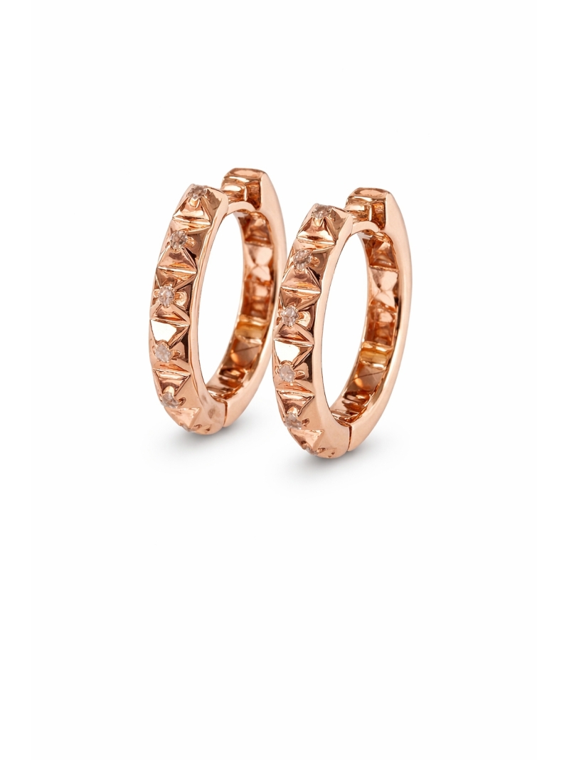 Acquista ora cerchietti borchia con zirconi rose gold su elefantebianco.jewelry