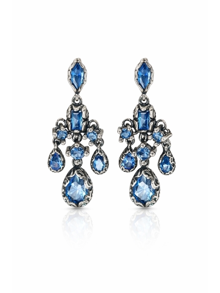 Acquista ora orecchini cascata blu su elefantebianco.jewelry