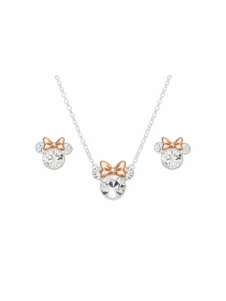 Acquista ora set collana ed orecchini minnie punto luce su elefantebianco.jewelry
