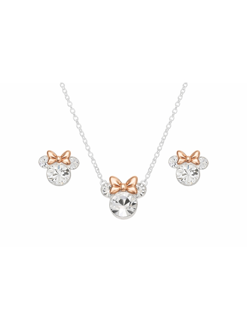 Acquista ora set collana ed orecchini minnie punto luce su elefantebianco.jewelry