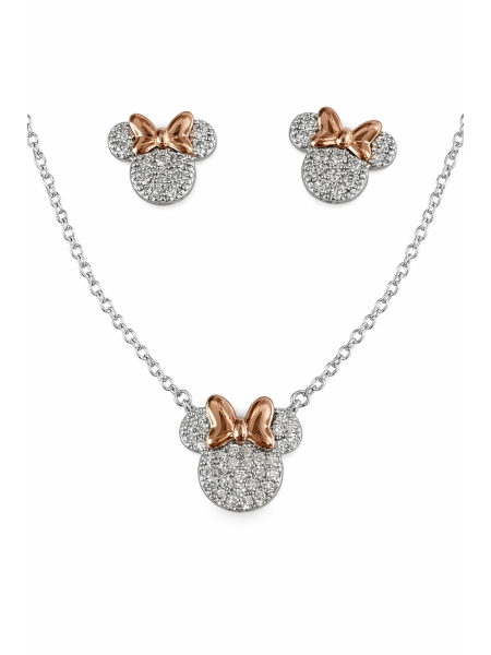 Acquista ora set collana ed orecchini minnie pave su elefantebianco.jewelry