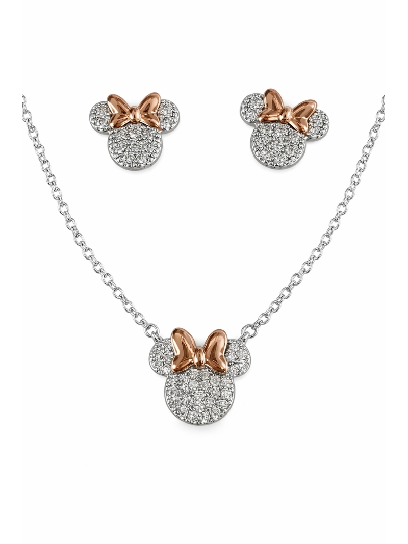 Acquista ora set collana ed orecchini minnie pave su elefantebianco.jewelry