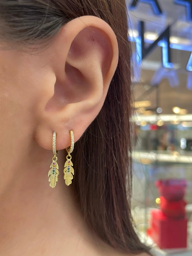 Acquista ora cerchietti piuma zirconata multicolor su elefantebianco.jewelry