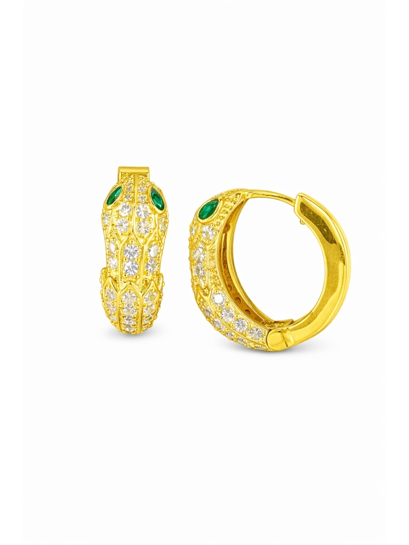 Acquista ora cerchi serpente zirconato gold su elefantebianco.jewelry