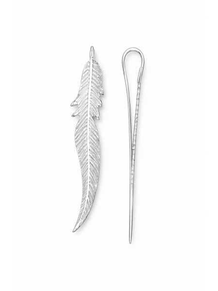 Acquista ora orecchino piuma su elefantebianco.jewelry