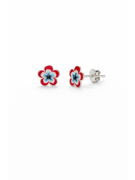Acquista ora orecchini bimba fiorellino colorato su elefantebianco.jewelry