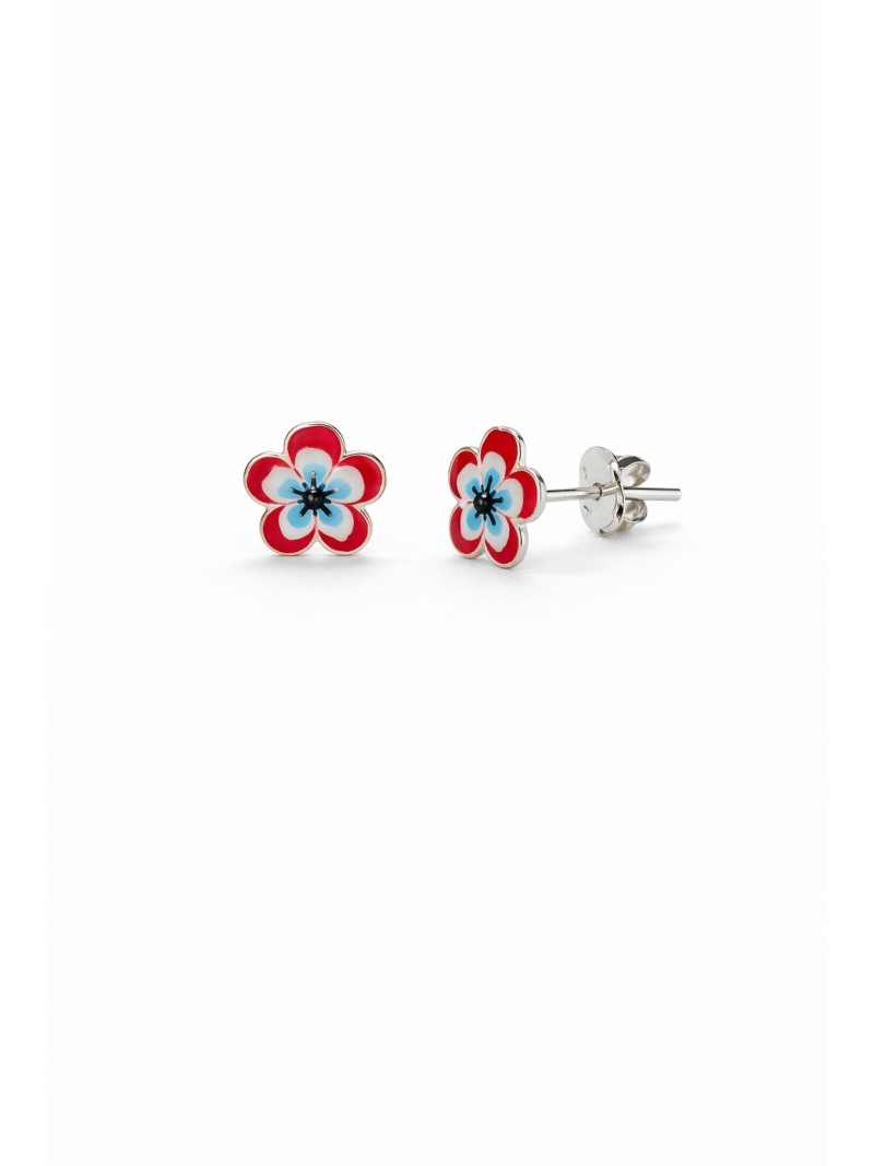 Acquista ora orecchini bimba fiorellino colorato su elefantebianco.jewelry